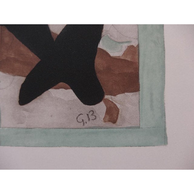 Georges braque bird in flight etching and aquatint (printed in the crommelynck workshops) signed in the plate on arches...