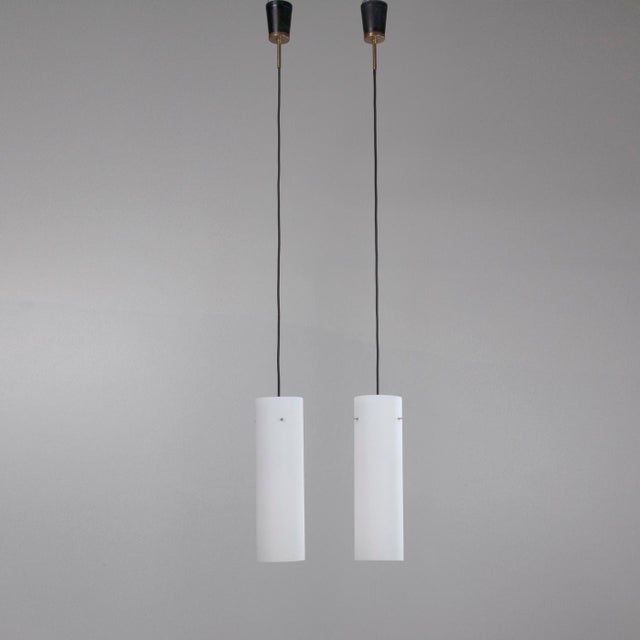 1960s Glass Pendant Lamps, 1960s, Set of 2 For Sale - Image 5 of 12