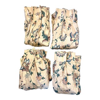 Vintage Mid Century Tonquin Pleated Drapes- Set of 4 For Sale