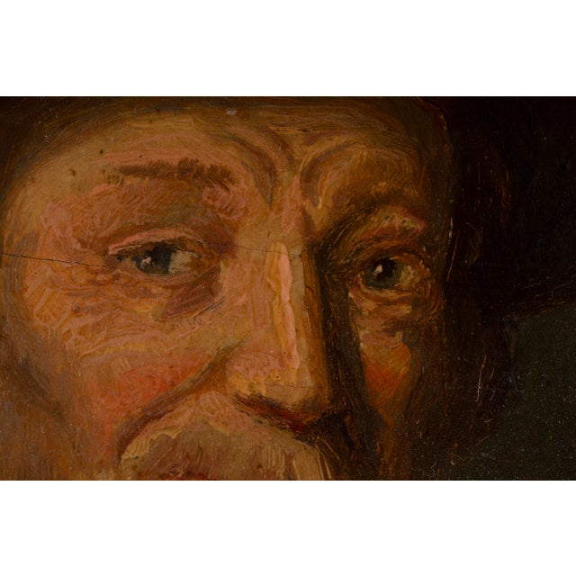 Albert Wagner, Portrait of a Man with Pipe, 1800s, Oil on Panel For Sale - Image 3 of 14