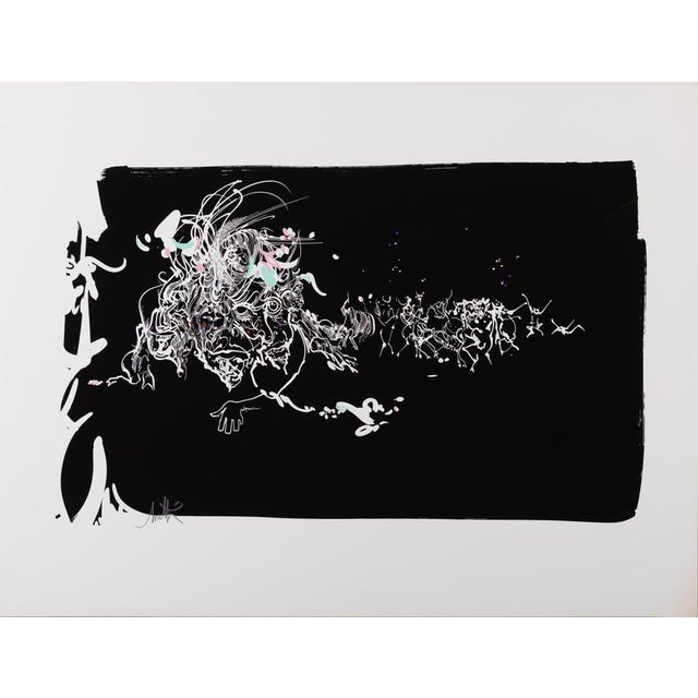 Raymond Moretti, Rimbaud's Illuminations in Black, Screen Print For Sale - Image 5 of 5