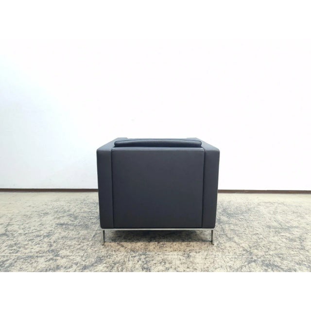 Modern 500 Leather Chair in Gray by Norman Foster for Walter Knoll For Sale - Image 3 of 13