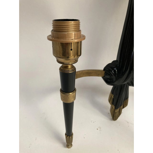 Black Sconces Attributed to Maison Jansen, Set of 2 For Sale - Image 8 of 10