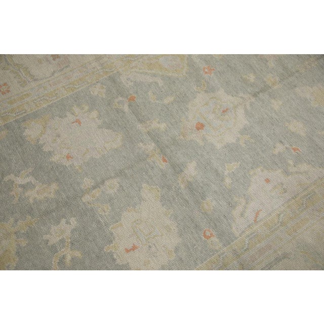 Turkish Oriental Hand Knotted Rug Turkish Oushak 5'7" x 11'5" For Sale - Image 3 of 6