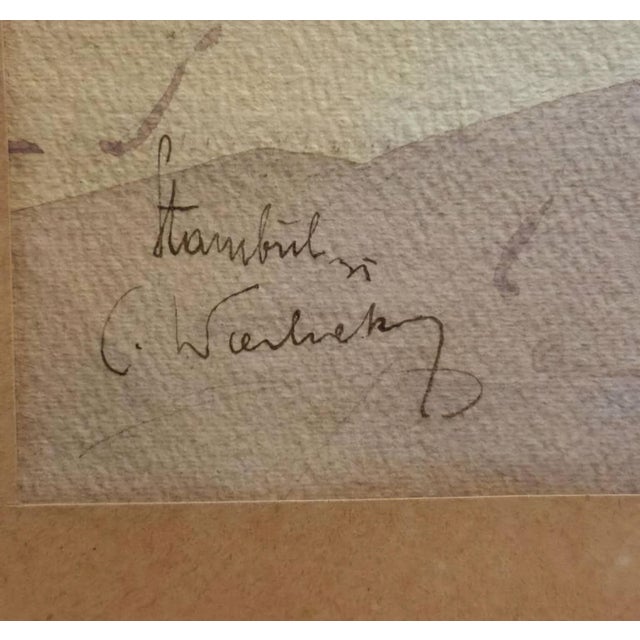 Title: Carl Friedrich Heinrich Werner (Weimar 1808 – 1894 Leipzig) “Two Oriental Figures Standing in Conversation...