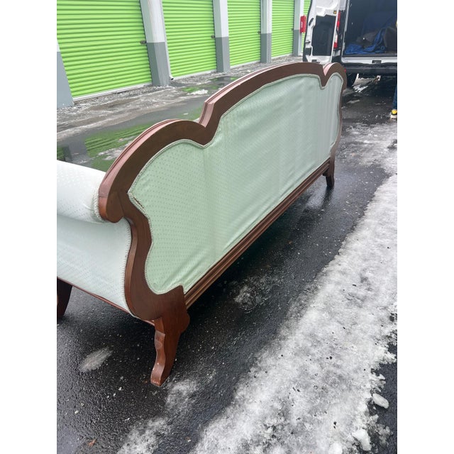 Antique Victorian Rococo Revival Custom Upholstered Parlor Sofa For Sale In Philadelphia - Image 6 of 12