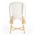White Tenor 18.5 in. Seat Height Rattan Side Dining Chair with Back, Smooth White For Sale - Image 8 of 11