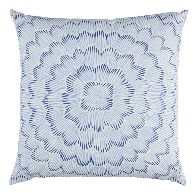 Contemporary Schumacher x Celerie Kemble Featherbloom 24" Pillow in Two Blues For Sale - Image 3 of 3