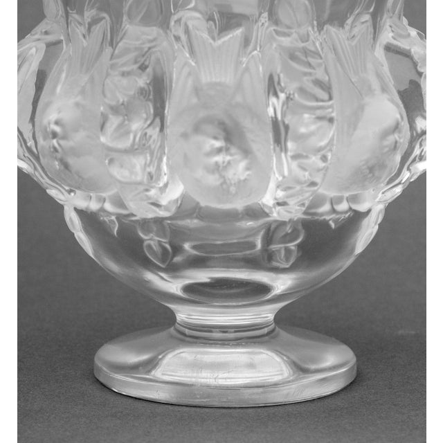 French Lalique Crystal "Dampierre" Vase For Sale - Image 3 of 9