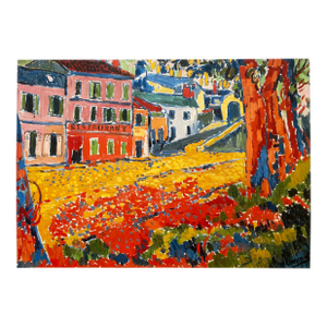 Maurice De Vlaminck Fauvism Offset Lithograph Print French Museum Poster " Restaurant De La Machine a Bougival " 1905