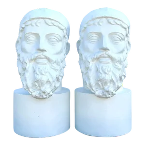 Vintage Grand Tour Plaster Bust of Man - a Pair