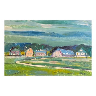 Jean Krille, Landscape 136, Oil on Masonite, Framed For Sale