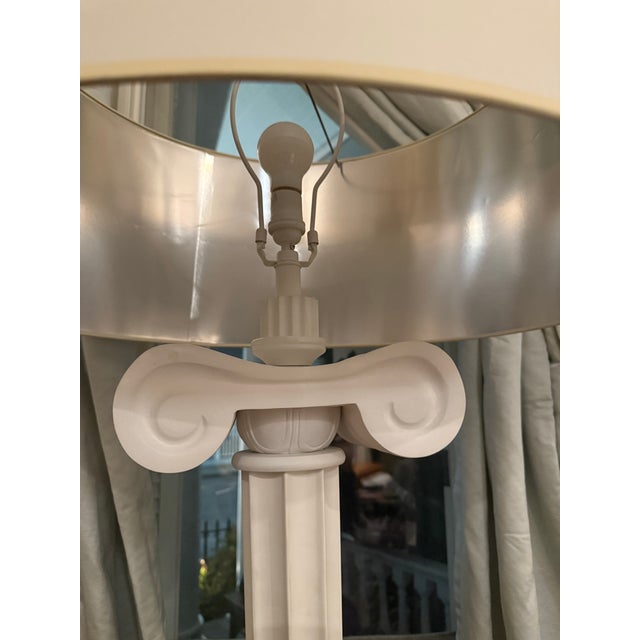 Morris Lapidus Period 1950s Morris Lapidus Ionic Column Floor Lamp For Sale - Image 4 of 11