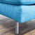 Blue Cb2 Avec Blue Modern Lounge Chair With Metal Legs For Sale - Image 8 of 9