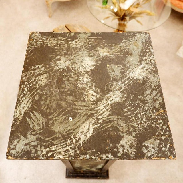 Brown Antique Painted Wooden Column, 1930s For Sale - Image 8 of 15