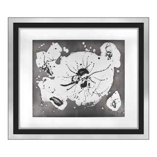 1973 Island Plate (i.4; sfe.1h) Abstract Gray Aquatint and Etching Sam Francis For Sale