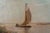 Large Dutch Hague School Windmill Landscape Oil Painting with Polder Lake & Sailboat by Victor Bauffe, Circa 1900, Framed For Sale - Image 6 of 18