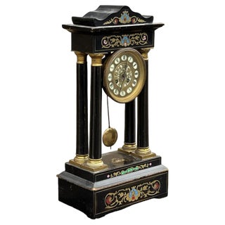 French Boulle Clock with Chines on a Bell For Sale