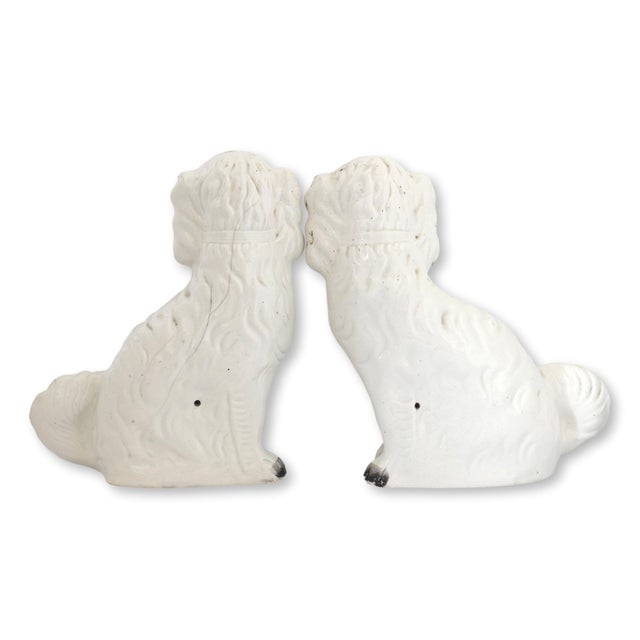 Mid 19th Century Large Antique Staffordshire Dogs For Sale - Image 5 of 5