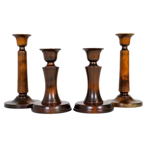 Mid-Century Birch Candlesticks by Carl Malmsten, Sweden, 1960s, Set of 4