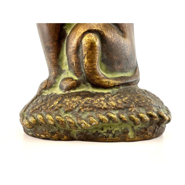 Vintage 1960's Mid Century Bronze Color Cat For Sale - Image 4 of 8