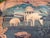 Gold Vintage Hand-Painted Elephant & Indian Landscape Decorative Serving Tray For Sale - Image 8 of 12