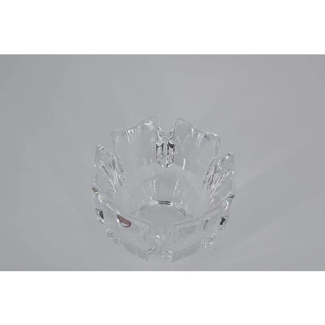 Vintage Scandinavian Crystal Corona Bowl by Lars Hellsten for Orrefors, 1970s For Sale - Image 6 of 7