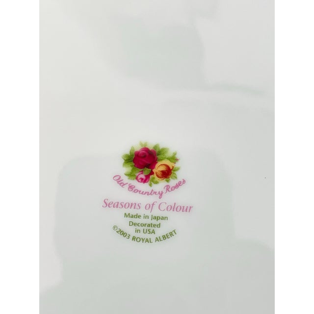 Ceramic Royal Albert Seasons of Colour Red Accent Salad Plate Xmas Tree. Set of 6. 8 1/8” For Sale - Image 7 of 7