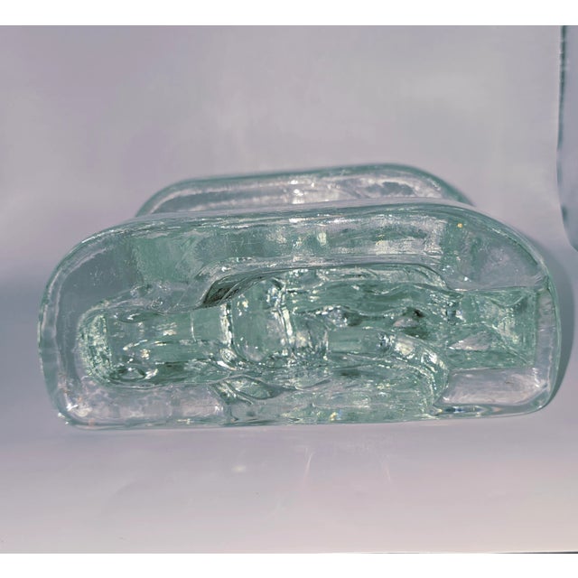 Mid 20th Century Pittsburgh Corning Mid-Century Modern Glass Bookends- Set of 2 For Sale - Image 12 of 12