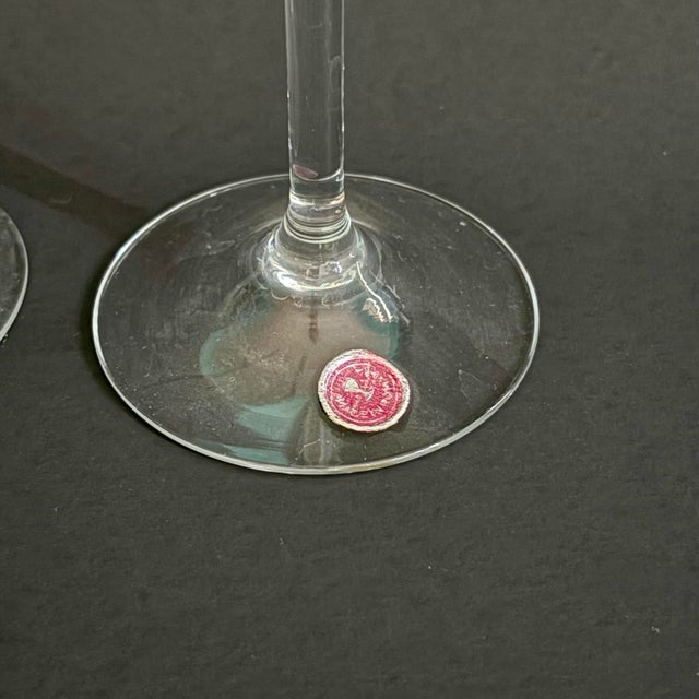 Vintage Romanian Fluted Champagne Glasses – Set of 2 Tall 11 7/8” Elegant Glassware For Sale In Miami - Image 6 of 7