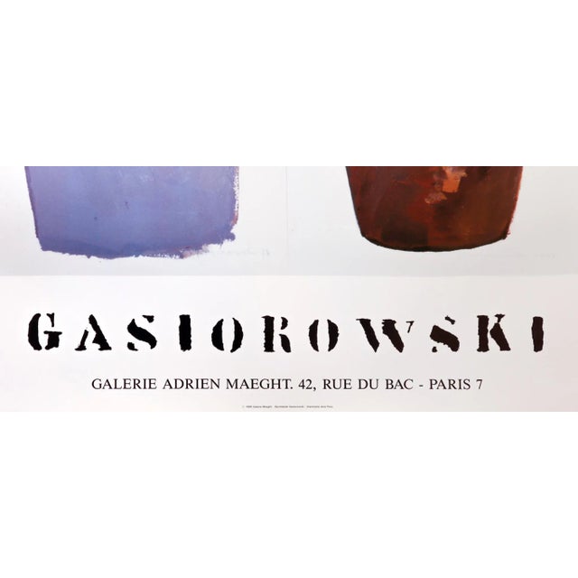 1995 French Exhibition Poster, Gerard Gasiorowski, Pots De Fleurs 101-102 For Sale - Image 4 of 5