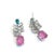 Bochic "Orient" Vintage Ruby, Topaz & Blue Appetite Earrings 18K Gold & Silver For Sale - Image 18 of 18