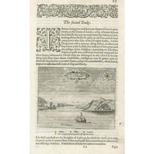 Dardanelles & Hellespont View by George Sandys, 1621 For Sale - Image 9 of 9