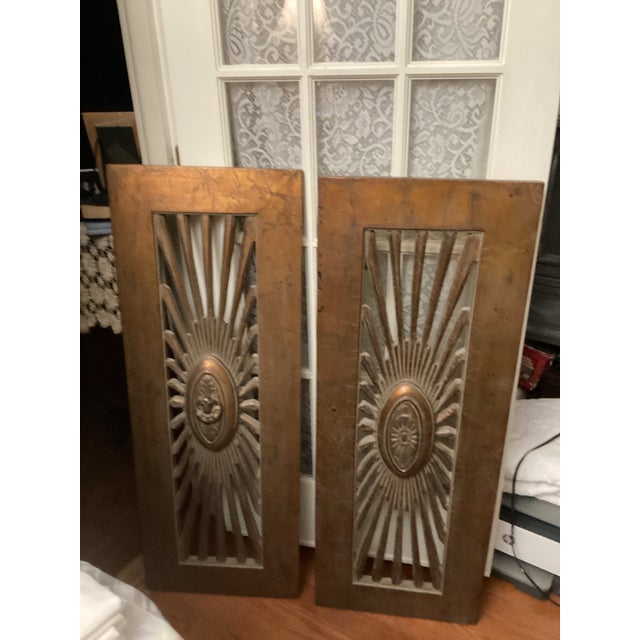 Wood Pair of John Richard Collection Wall Panels Gilded Architectural Wall Art For Sale - Image 7 of 7