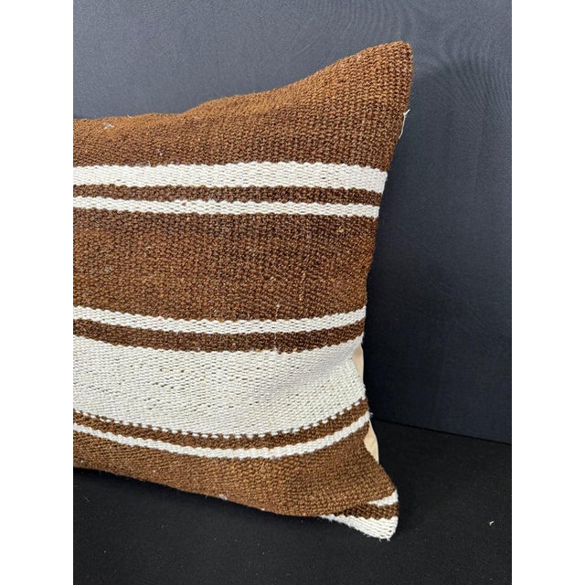 Contemporary Turkish Hemp Pillow Cushion Natural Beige Brown Cushion Cover 20x20 For Sale - Image 3 of 4