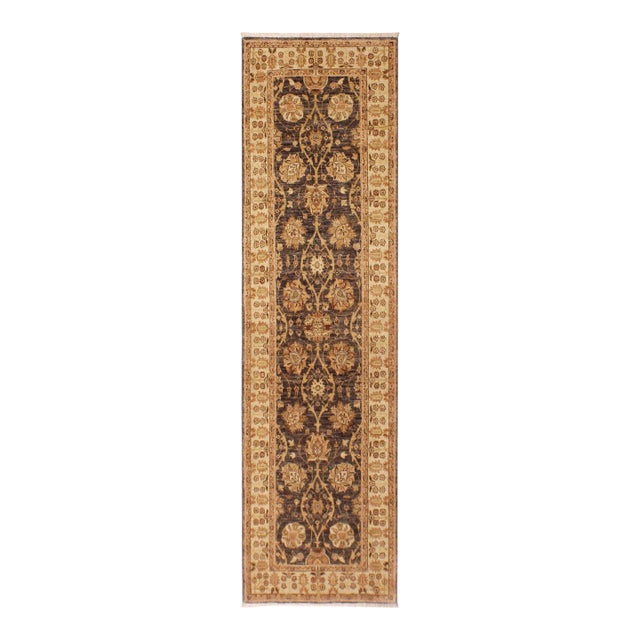 Ziegler Gray/Ivory Wool Runner Rug- 3'1'' X 9'3'' For Sale