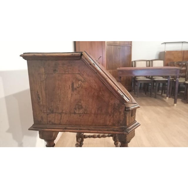 Louis XIII Style Walnut Flap Writing Desk, Italy, 18th Century For Sale - Image 17 of 18
