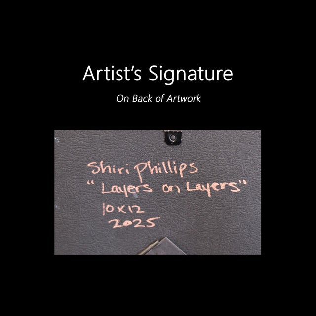 Layers on Layers - Original Impasto Color Drenched Textured Abstract Painting by Shiri Phillips For Sale - Image 9 of 9