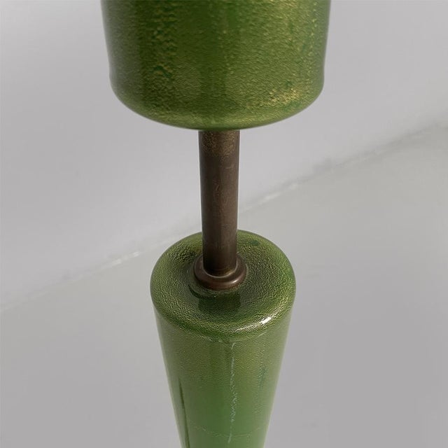 Green Italian Art Deco Murano Glass Floor Lamp by Tomaso Buzzi for Venini, 1930s For Sale - Image 8 of 14