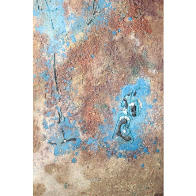 Abstract 1930s Original Abstract Mixed Media Bruno Capacci Oil Painting Cross on Board For Sale - Image 3 of 9