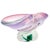 Glass Mid 20th Century Murano Peacock Art Glass Pedestal Ashtray W/ Pink Pastel Swirl For Sale - Image 7 of 10