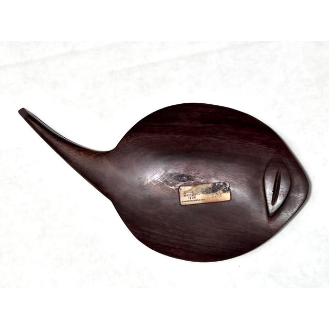 Don Shoemaker Vintage Hand Carved Ironwood Manta Ray/Stingray Figurine For Sale - Image 4 of 11