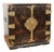 Antique Lacquered and Painted Traval Jewelry Cabinet, 1800s For Sale