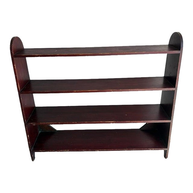 19th Century Original Red Painted Bucket/ Crock Shelf From Pennsylvania For Sale