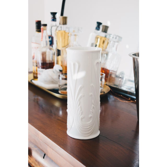 Ceramic Royal Kpm Mid Century Modern Glazed White Porcelain Vase For Sale - Image 7 of 13