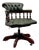 English Chesterfield Desk Chair in Green For Sale