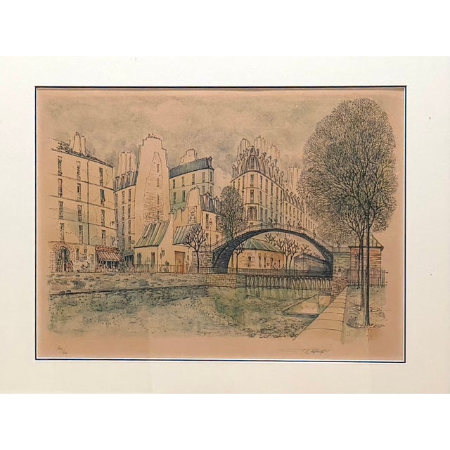 Impressionist Rolf Rafflewski Paris La Pointe De Ile San Louis Signed Lithograph For Sale - Image 3 of 9