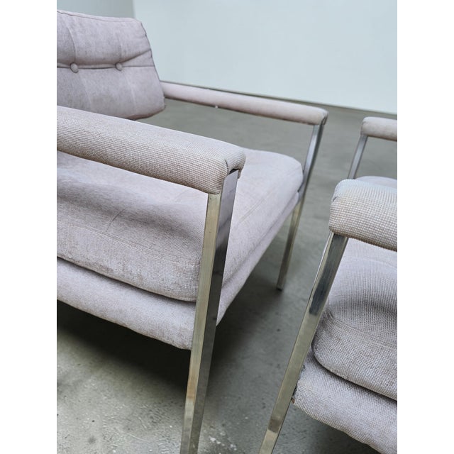 1970s Pair of Lounge Chairs Style of Milo Baughman For Sale - Image 9 of 13