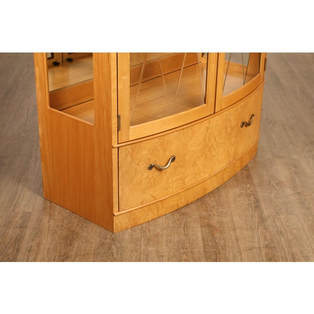 Thomasville Bogart Collection Bow Front Curio Display Cabinet For Sale - Image 9 of 18