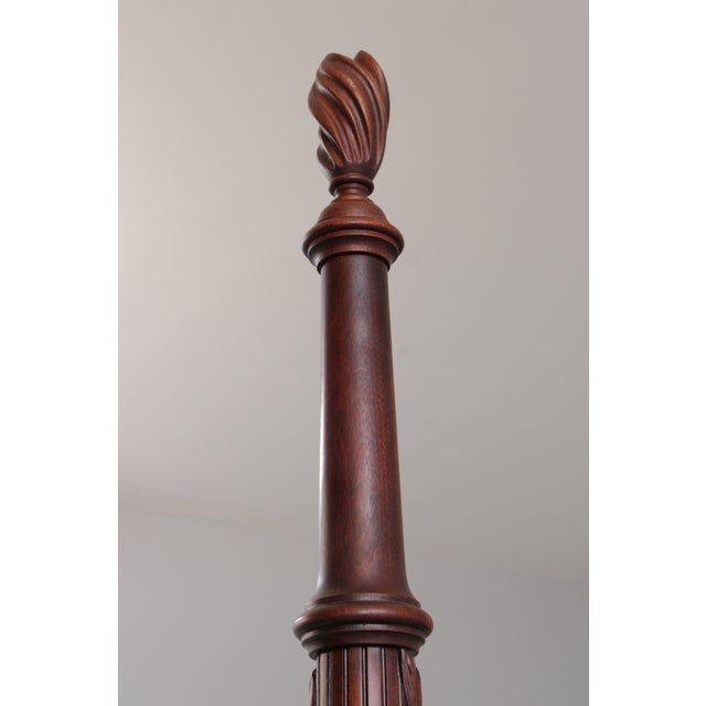 Henkel Harris Mahogany Model 199 Carved Queen Size Poster Bed For Sale - Image 13 of 17